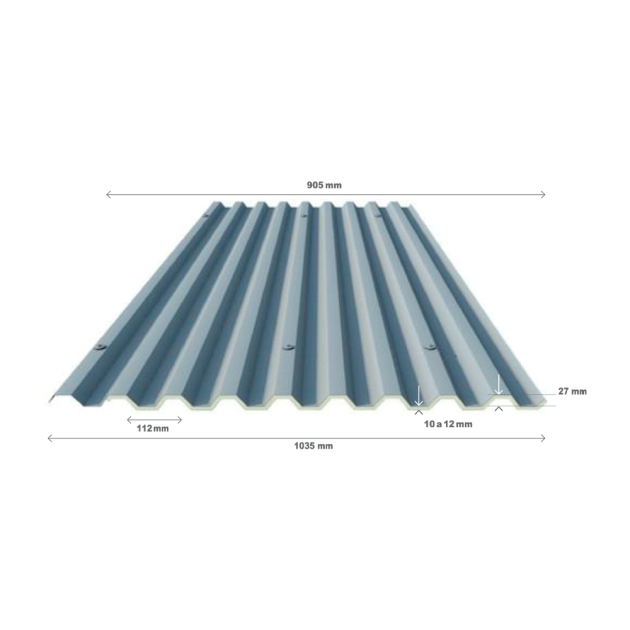 Cumbrera ondulada, perfil ISOTEC 27 - Panel CYL