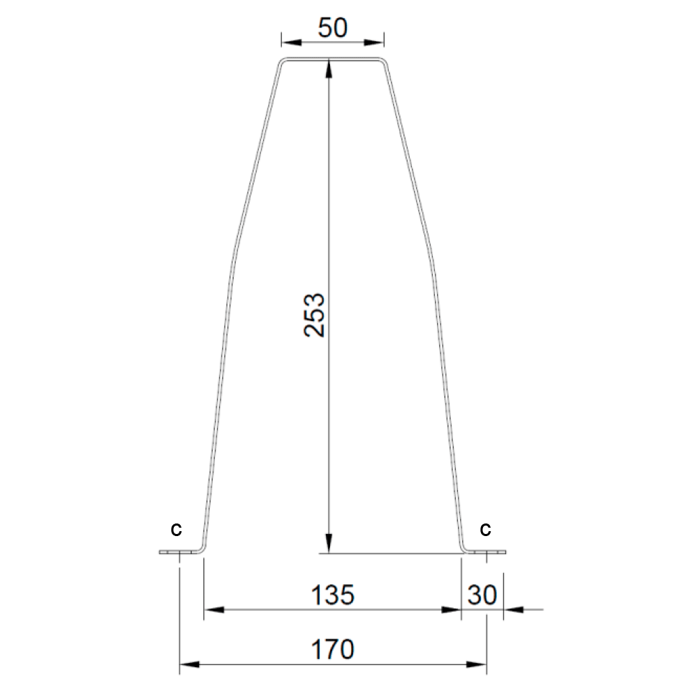 Perfil Omega 250 Estructural – Correa de Apoyo - GALVANIZADO - Imagen 2