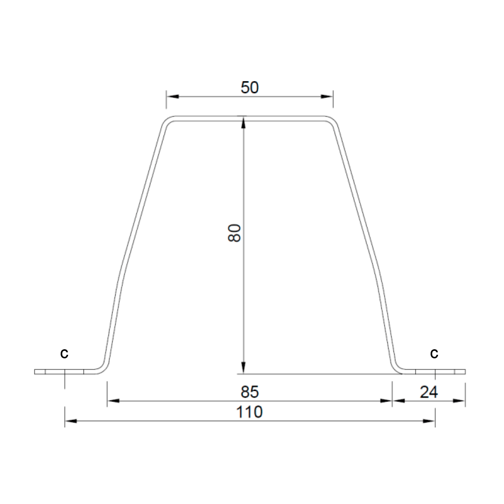 Perfil Omega 80 Estructural – Correa de Apoyo - GALVANIZADO - Imagen 2