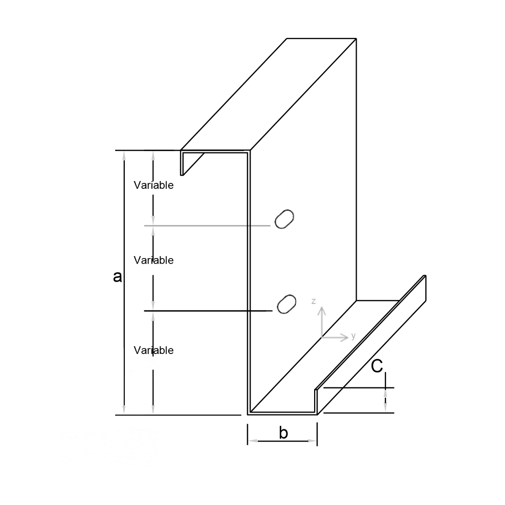 Perfil Z - Correa de Apoyo - PERFIL GALVANIZADO - Imagen 2